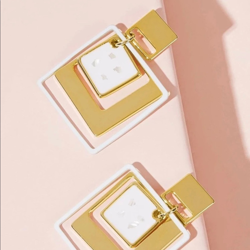 Geo Drop Earrings - Picture 2 of 3